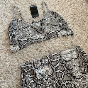 Nasty Gal snakeskin set